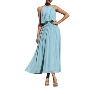 Vestido Azul Pastel Plisado