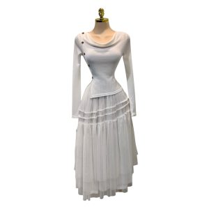 Vestido Blanco Con Tul