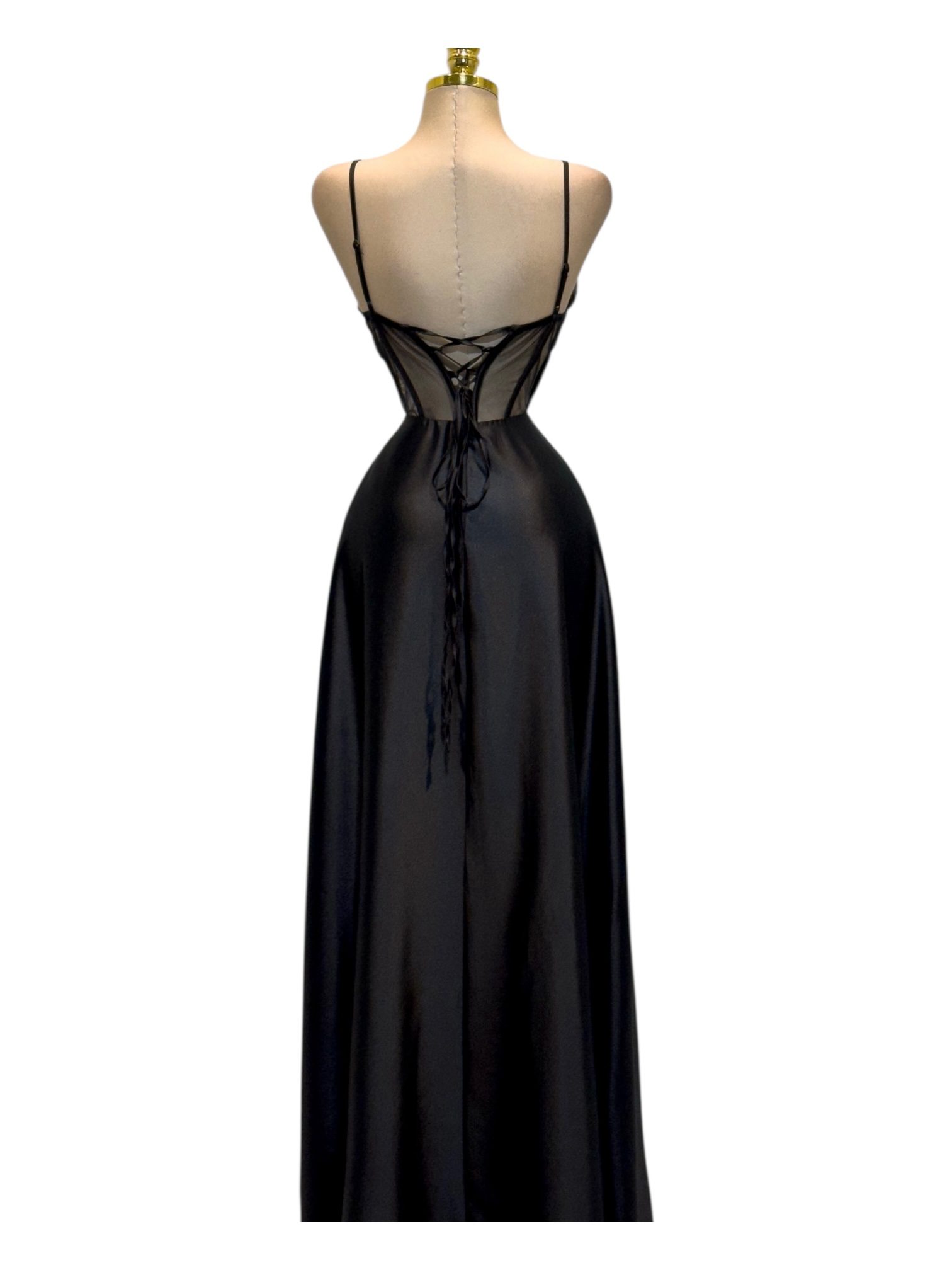 Vestido Negro Satinado - Image 3