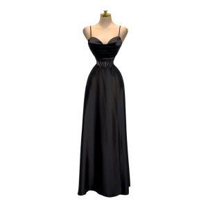 Vestido Negro Satinado