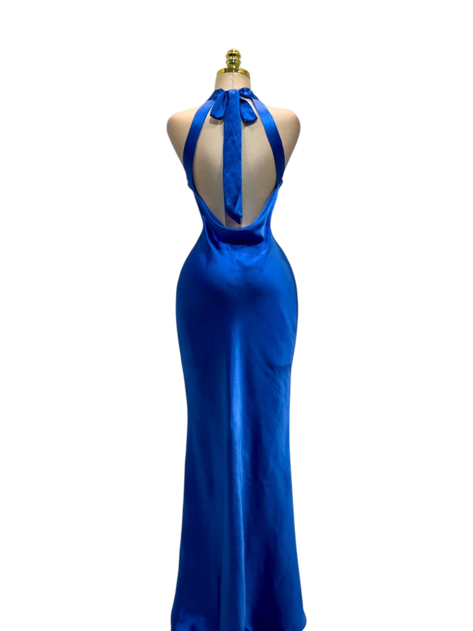 Vestido Azul Royal Satinado - Image 3