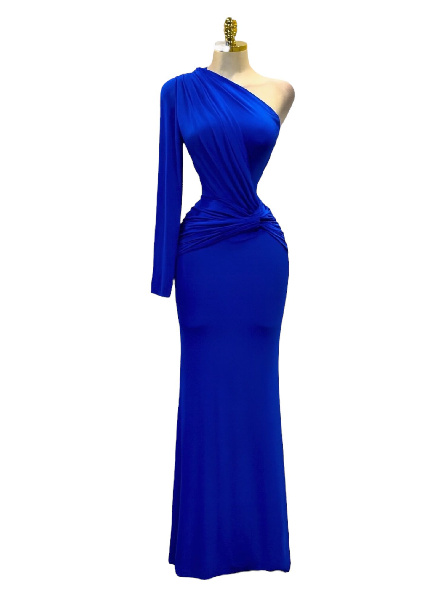 Vestido Azul Rey De Una Manga - Image 3