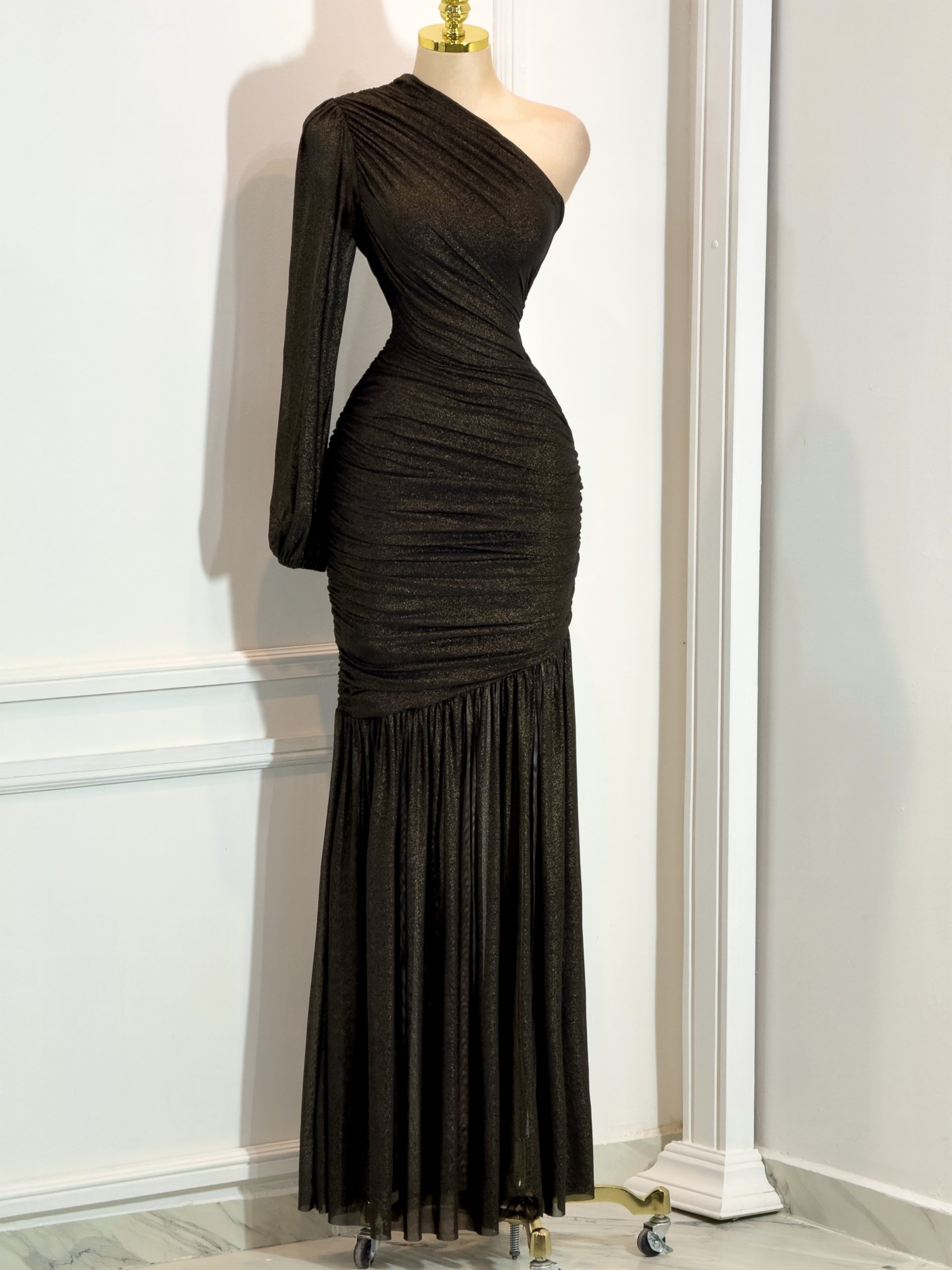 Vestido Cafe De Una Manga - Image 3