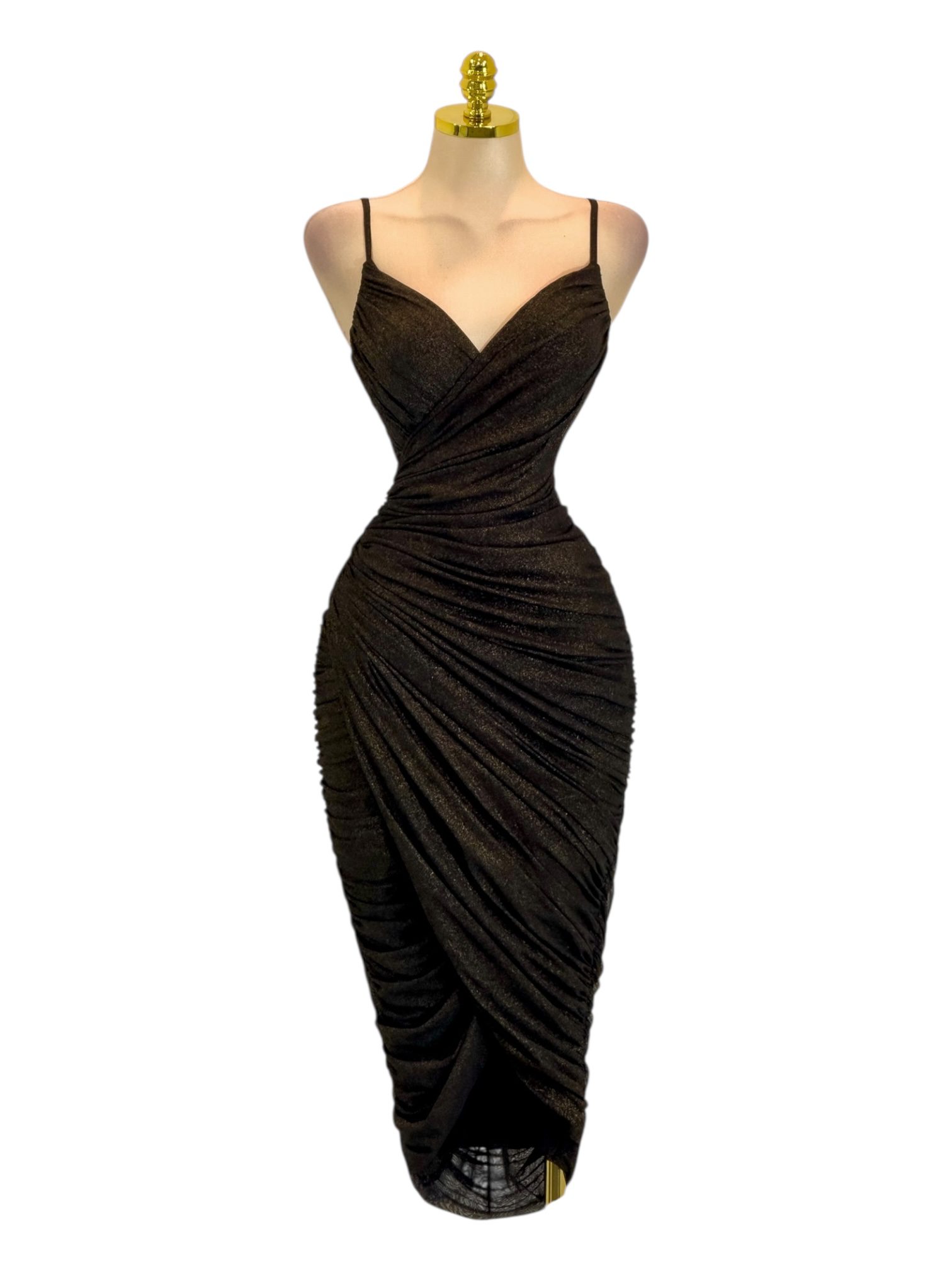 Vestido Negro Con Tiranes - Image 2