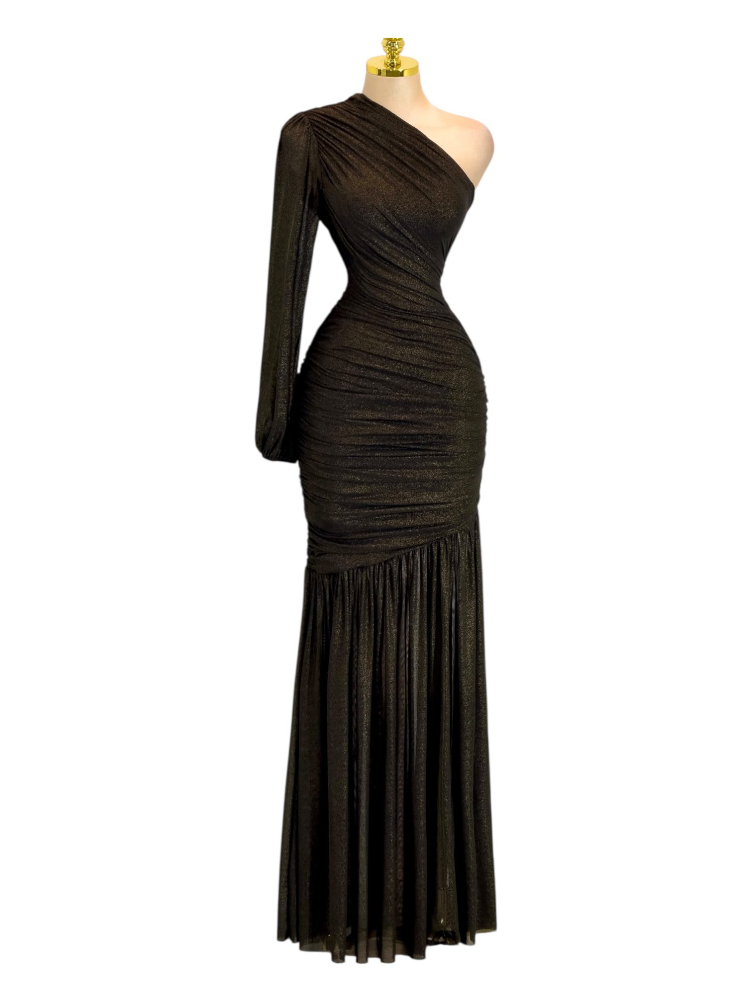 Vestido Cafe De Una Manga - Image 2