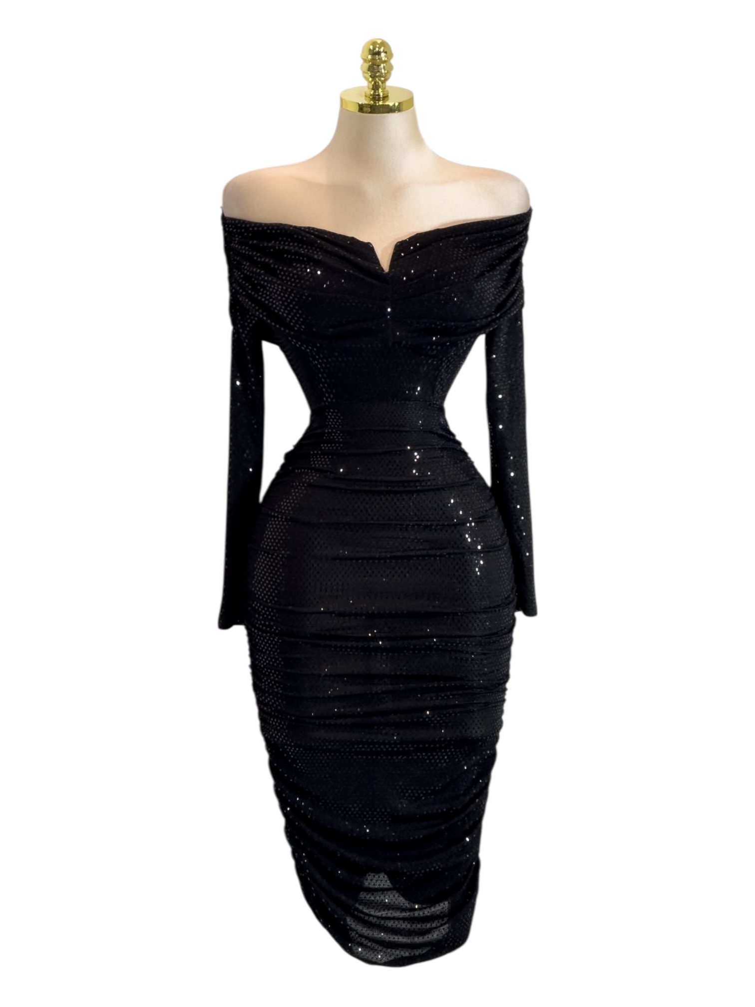 Vestido Negro Con Brillos - Image 2