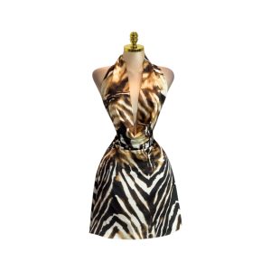 Vestido Corto Estampado Animal Print