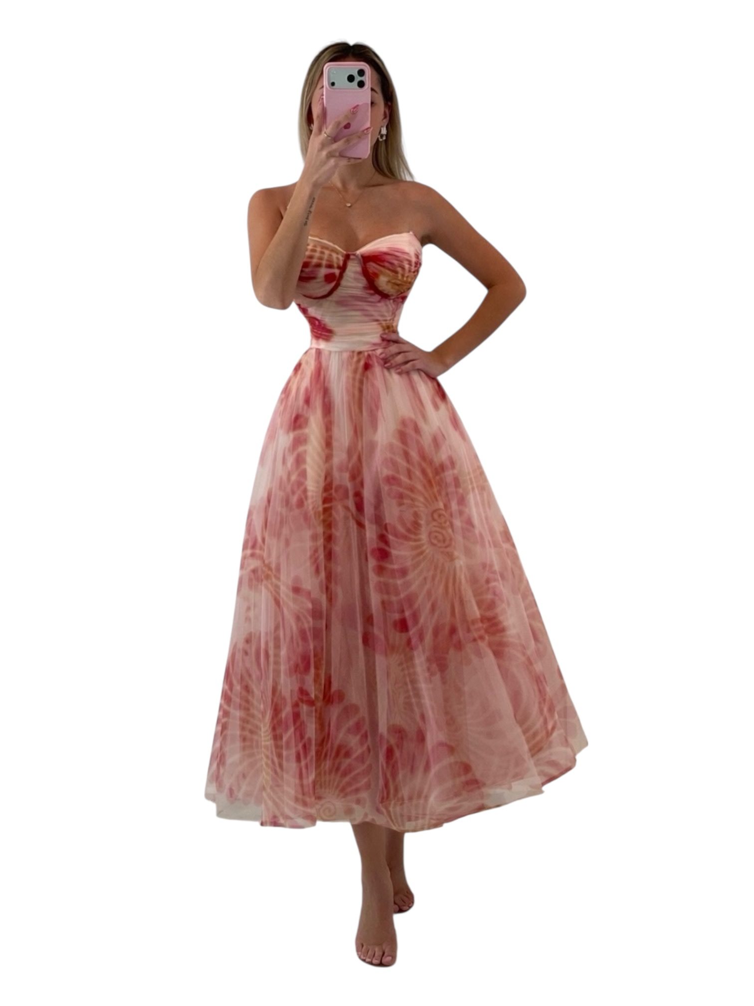 Vestido Multicolor De Tul - Image 3