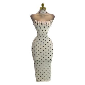 Vestido Blanco Con Lunares