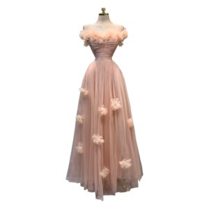 Vestido Color Durazno Con Flores