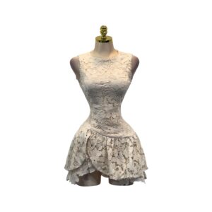 Vestido Beige De Encaje