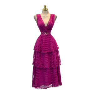 Vestido Fucsia De Poliéster