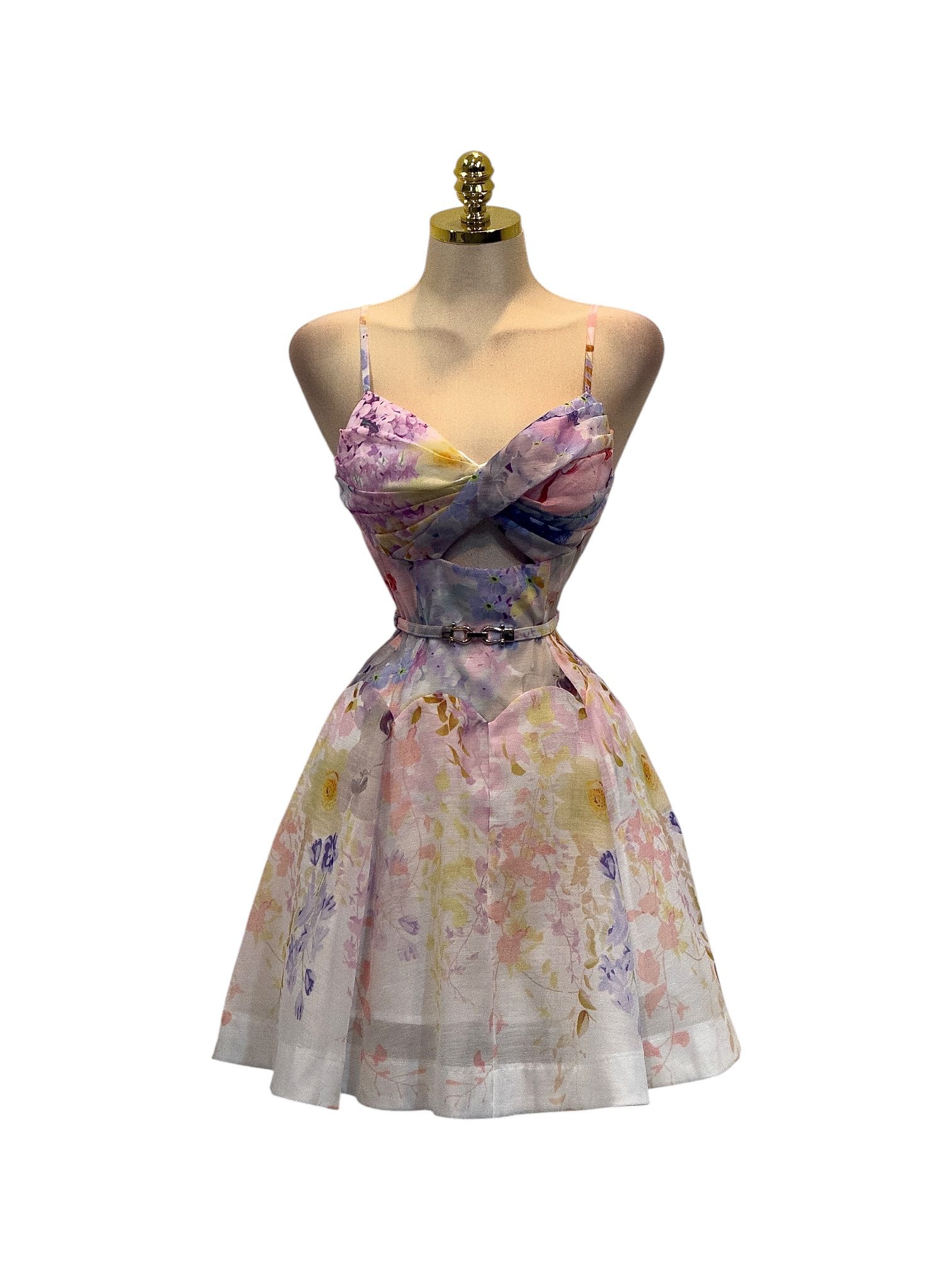 Vestido Floral Pastel Con Cut-Out Y Tirantes - Image 2