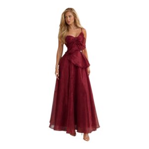 Vestido Color Vino De Gala