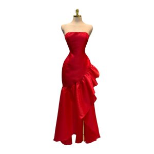 Vestido Rojo De Olan
