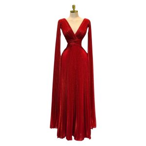 Vestido Rojo Plisado