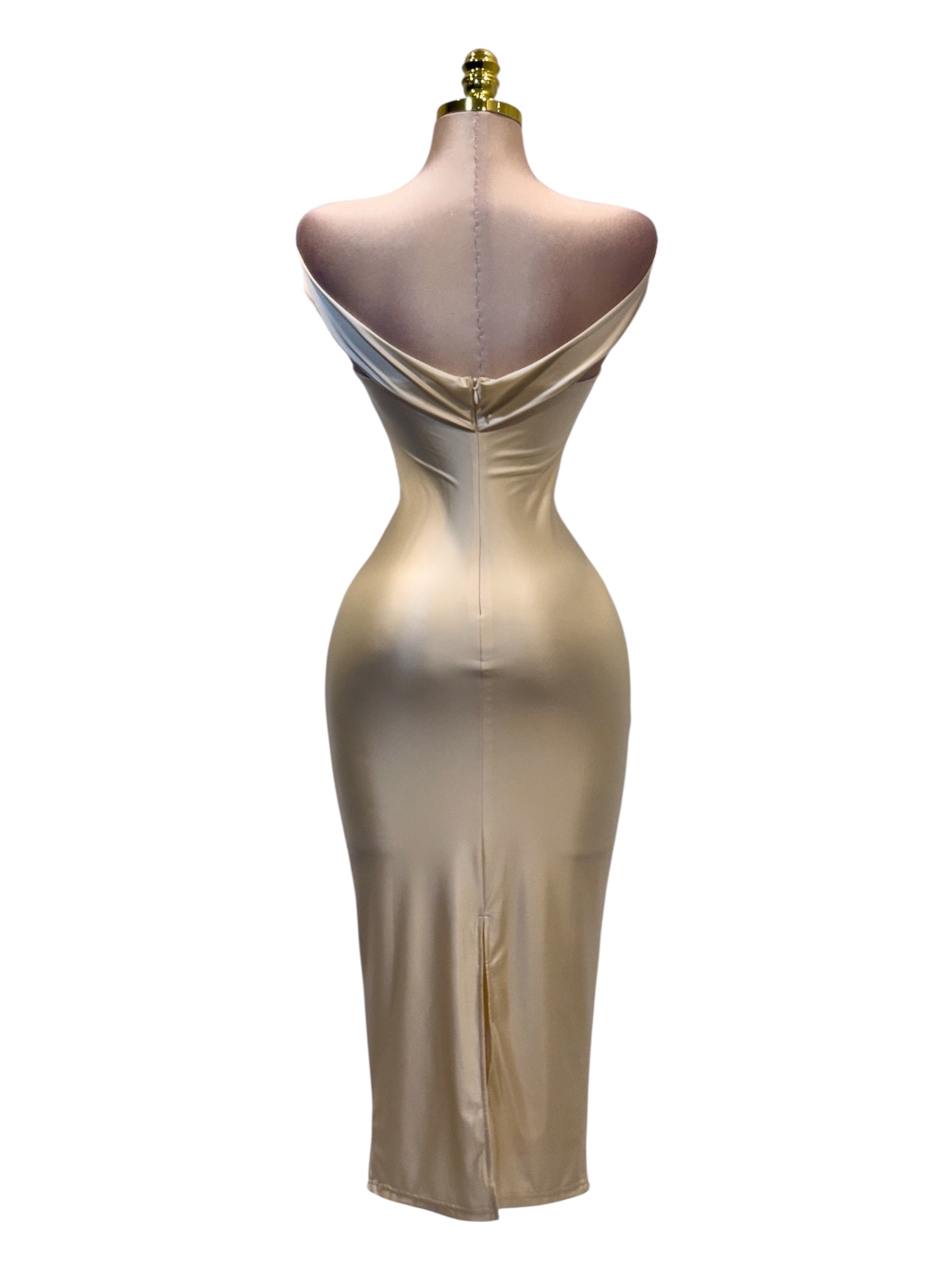 Vestido Beige De Licra - Image 3