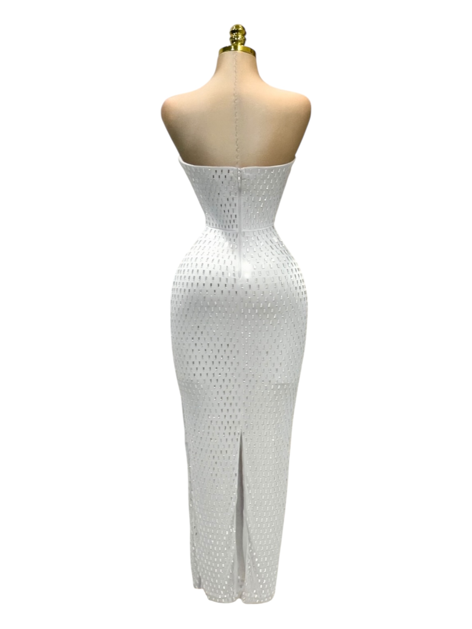 Vestido Blanco Strapless - Image 3