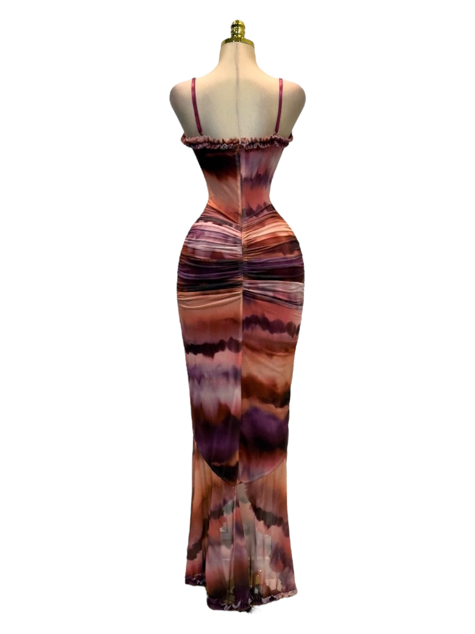 Vestido Estampado Multicolor Con Tirantes - Image 3