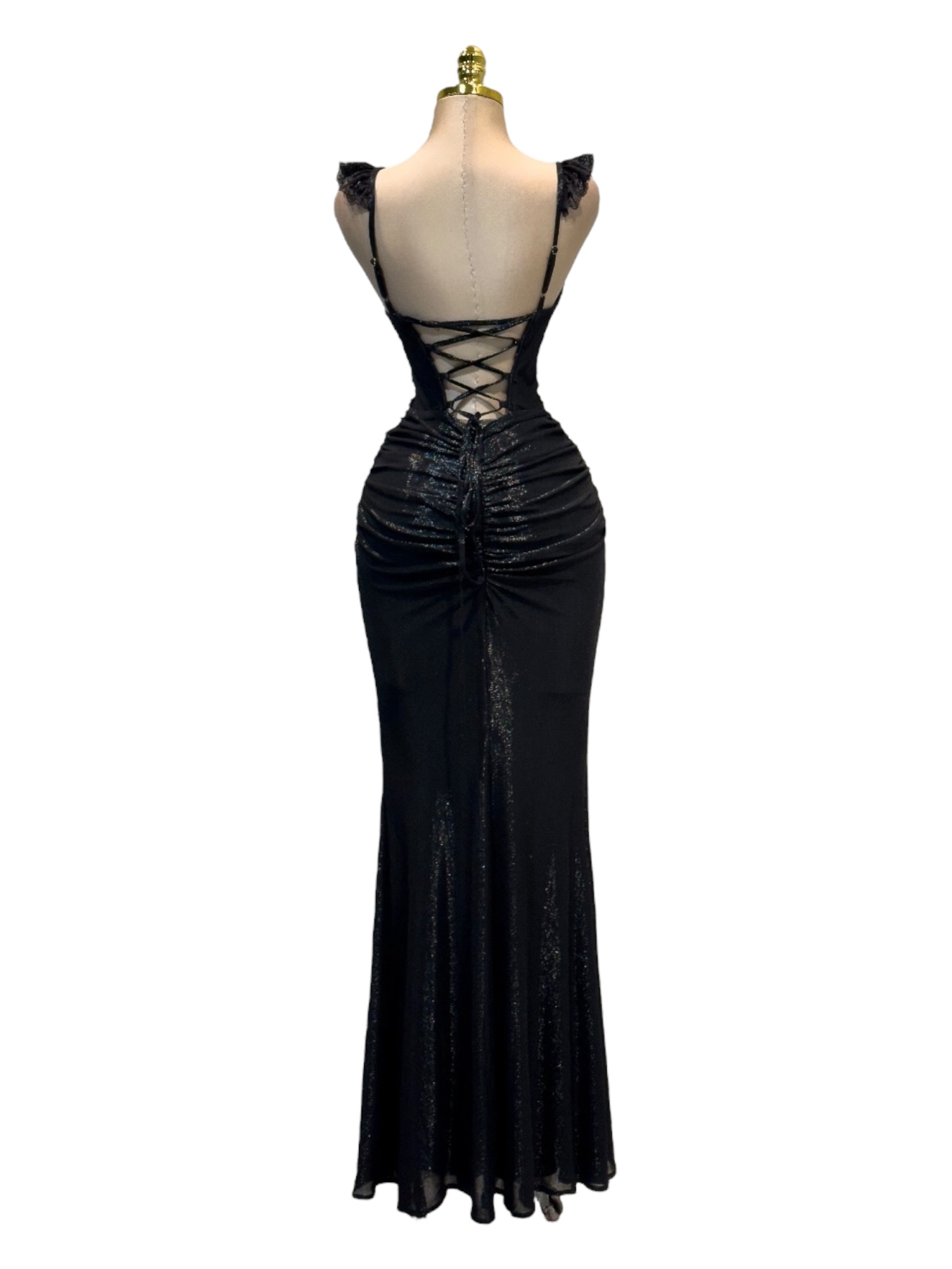 Vestido Negro Con Tirantes Anchos - Image 3