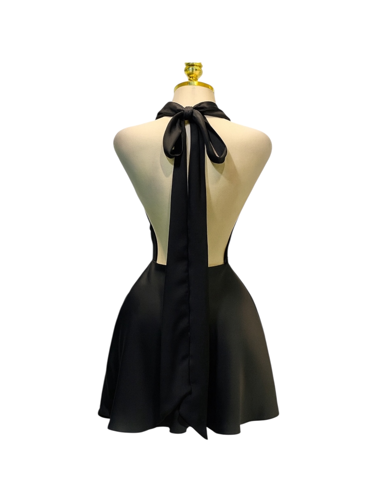 Vestido Negro De Satin - Image 3