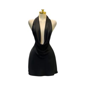 Vestido Negro De Satin