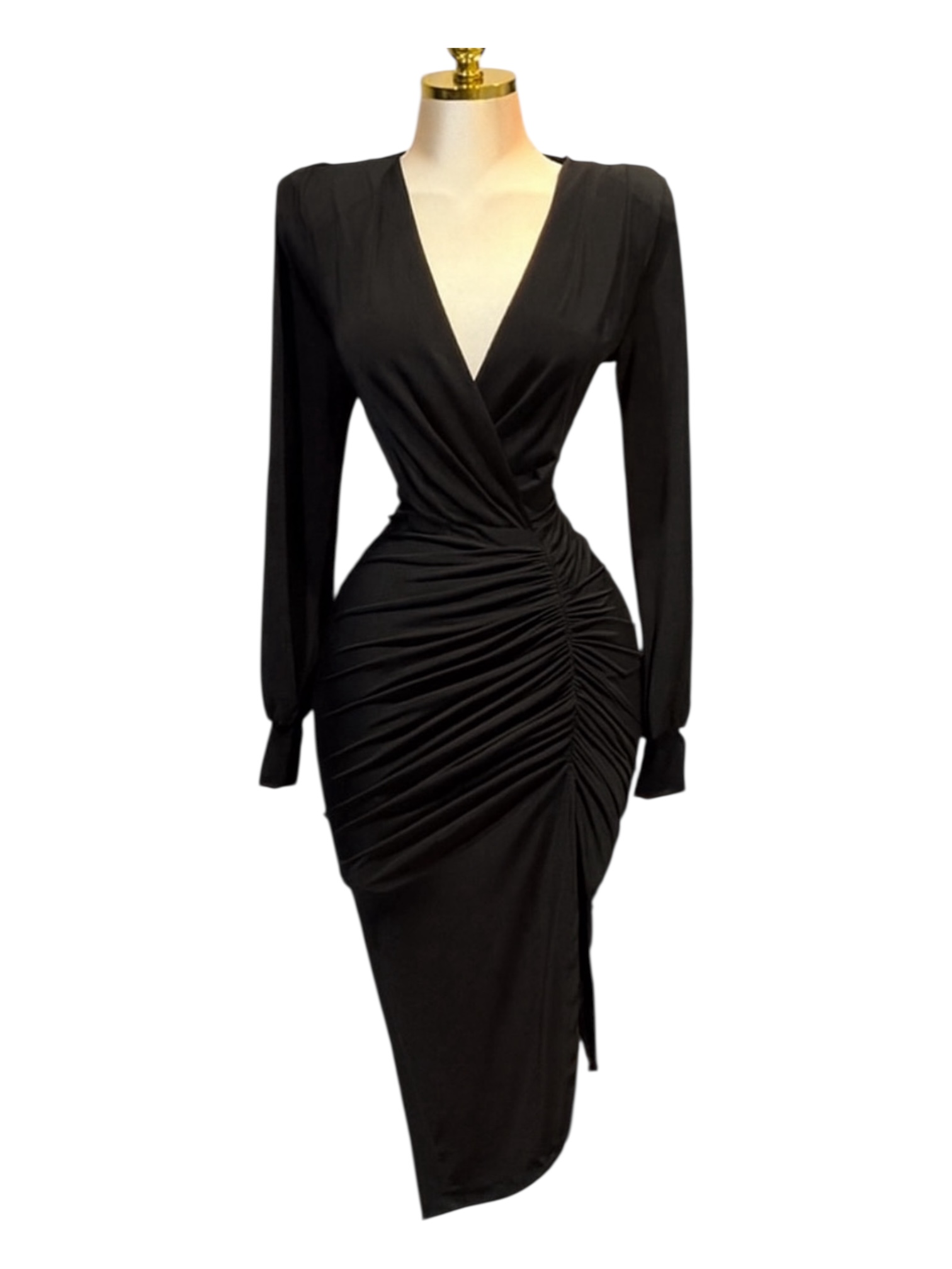 Vestido Negro De Manga Larga - Image 2