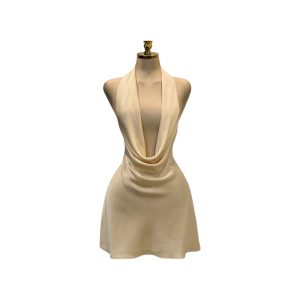 Vestido Color Champagne De Satin