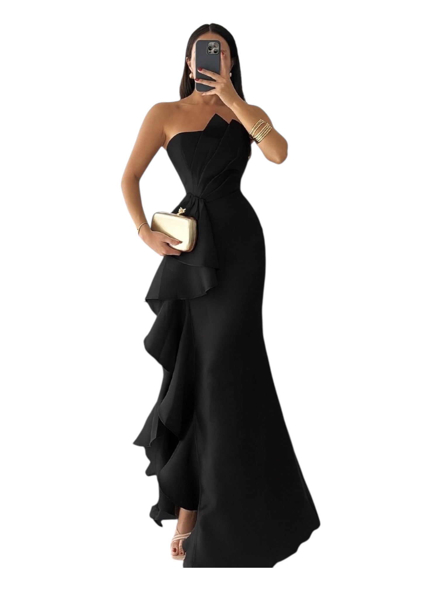 Vestido Negro Strapless - Image 2