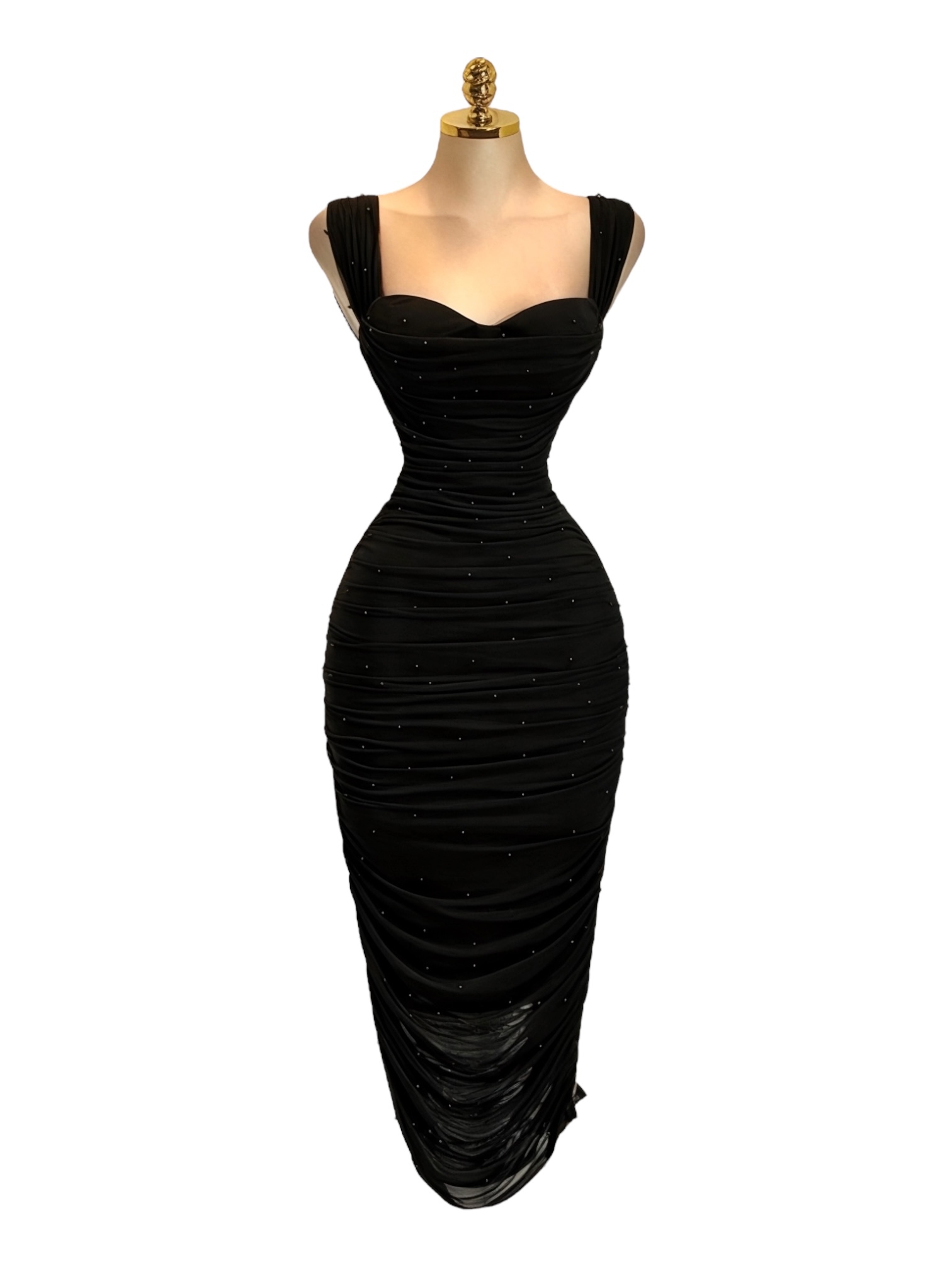 Vestido Negro Con Piedras - Image 2