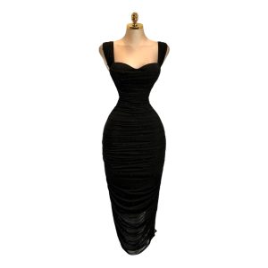 Vestido Negro Con Piedras