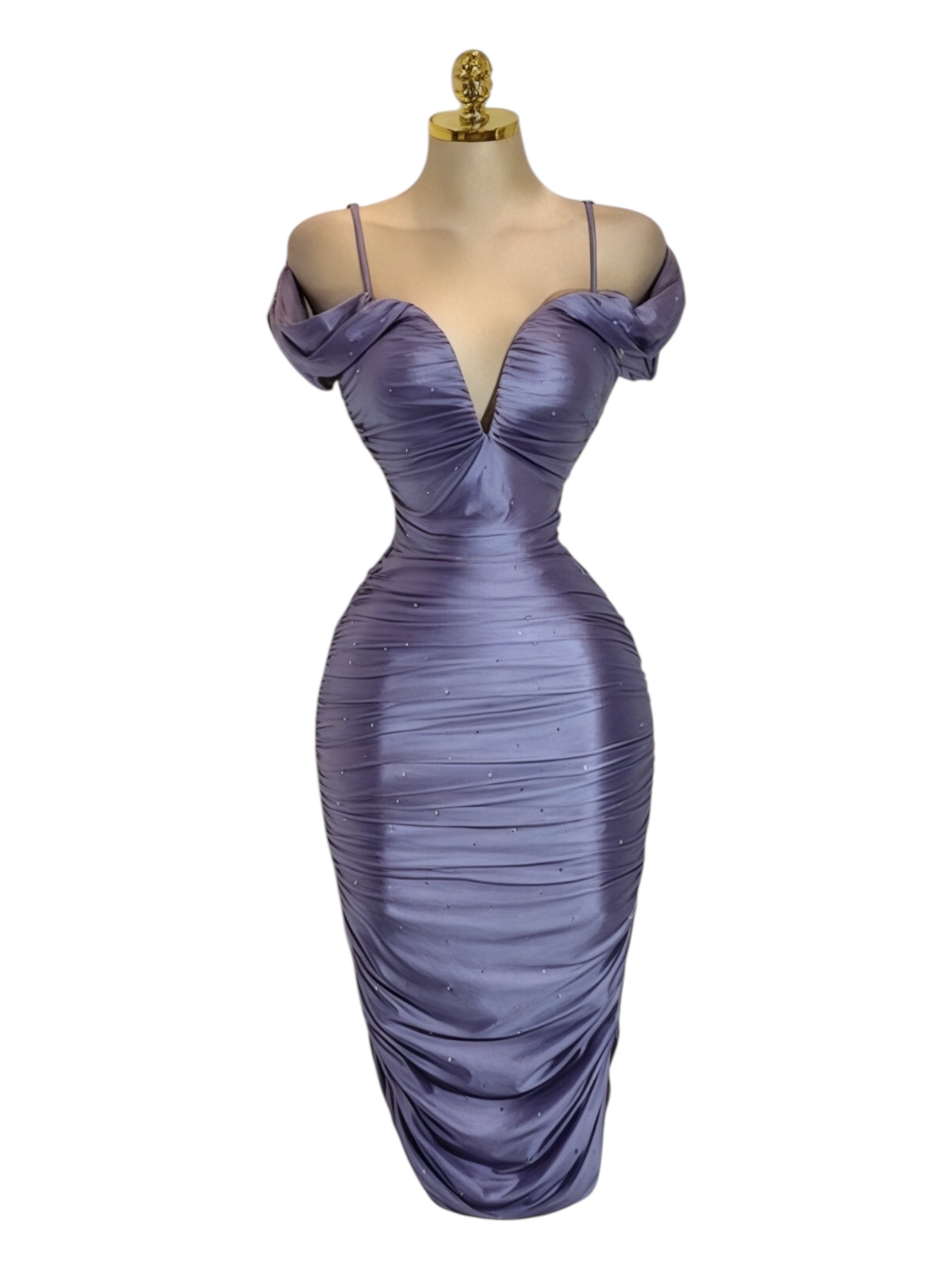 Vestido Lila Con Piedras - Image 2