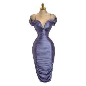 Vestido Lila Con Piedras