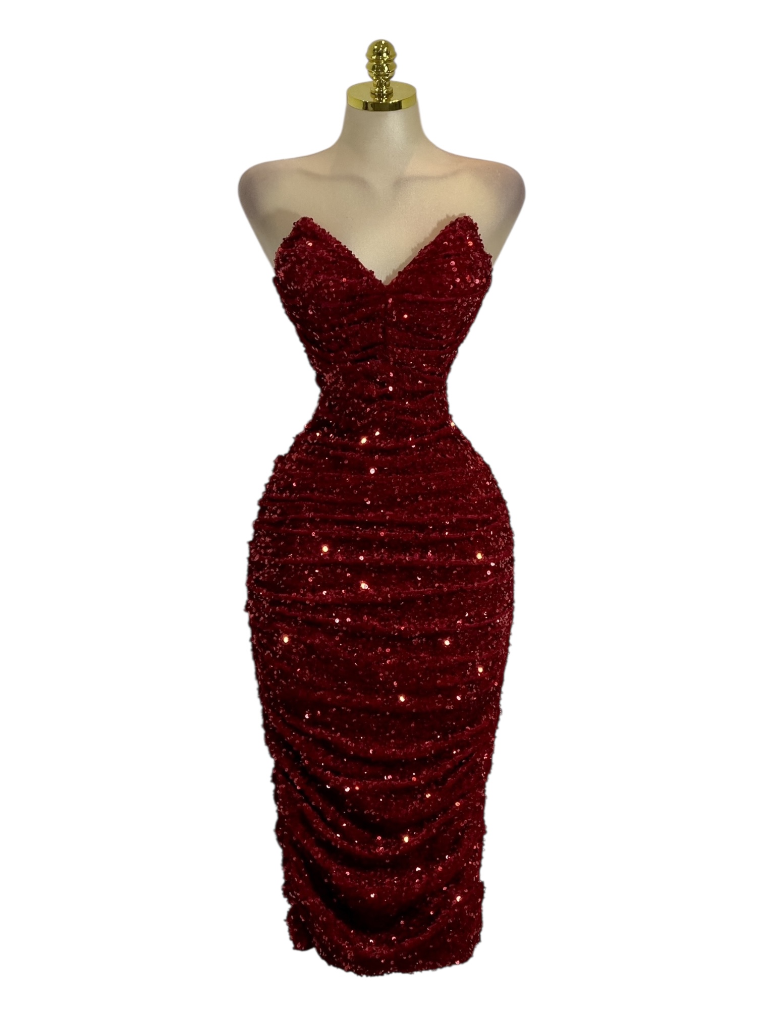 Vestido Rojo Con Lentejuela - Image 2