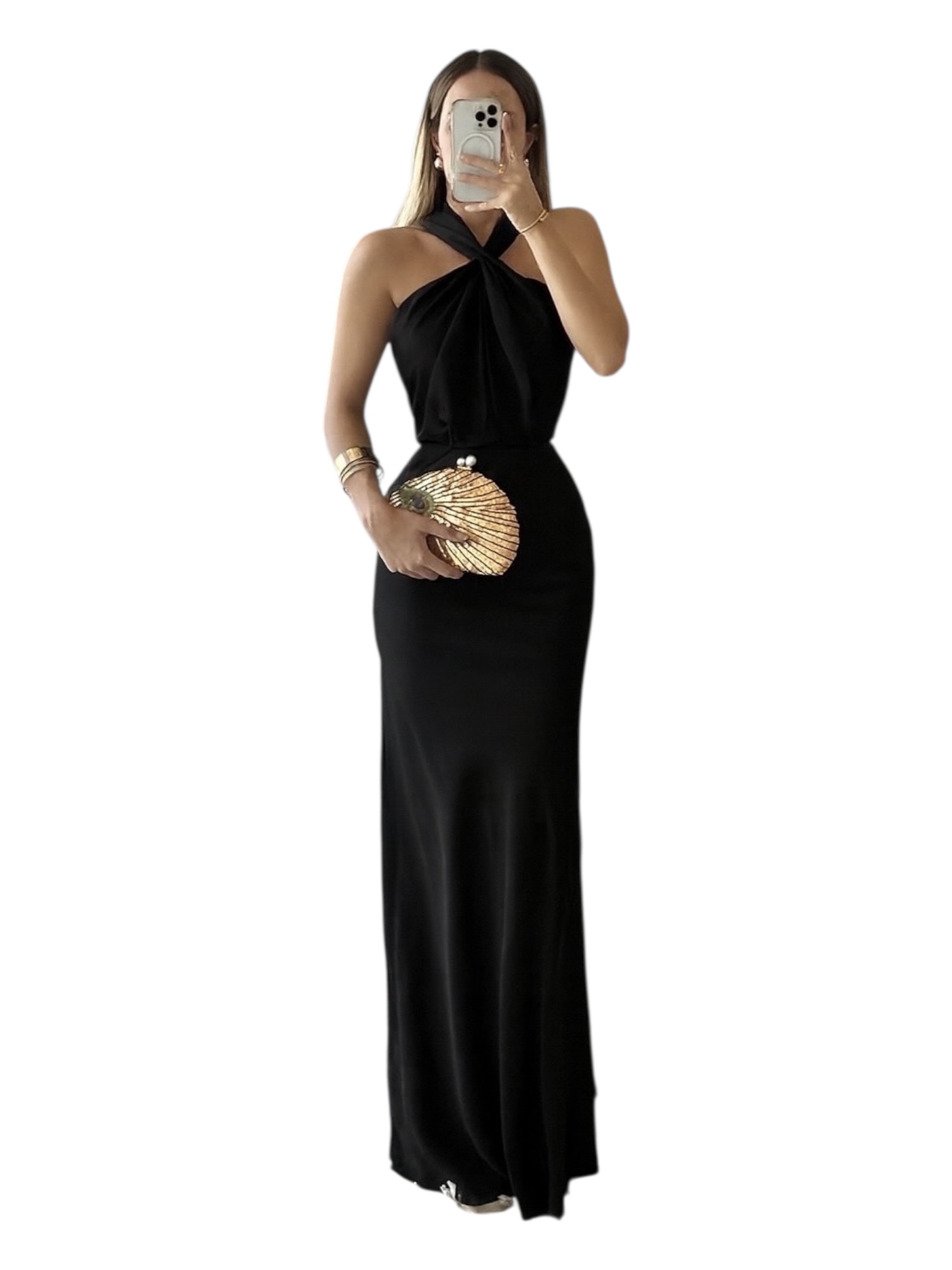 Vestido Negro De Satin - Image 2