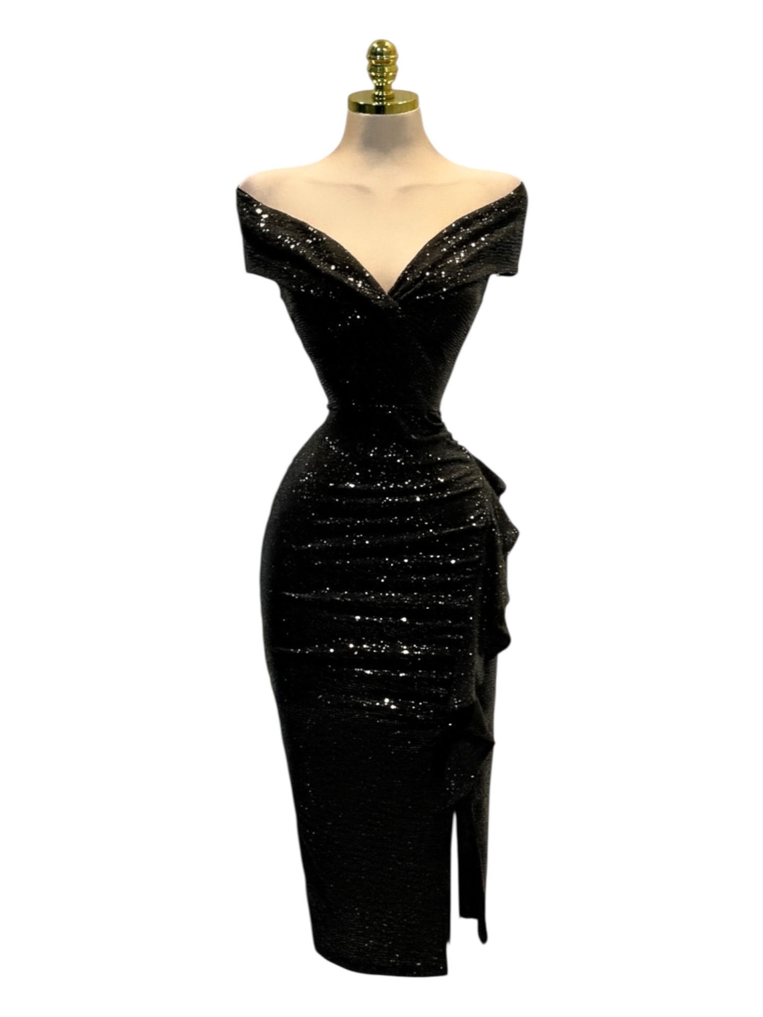 Vestido Negro Con Brillo - Image 2
