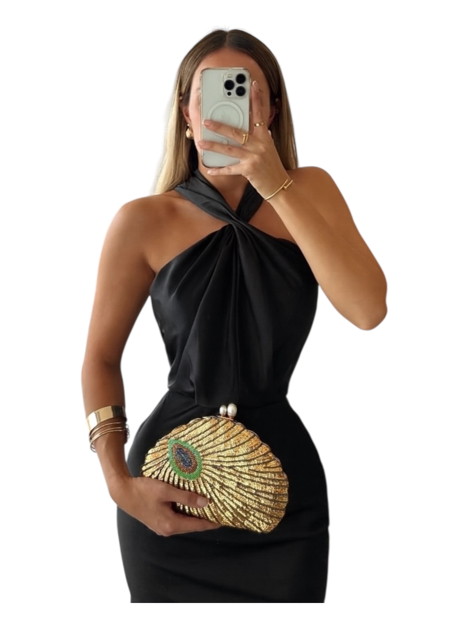 Vestido Negro De Satin - Image 4