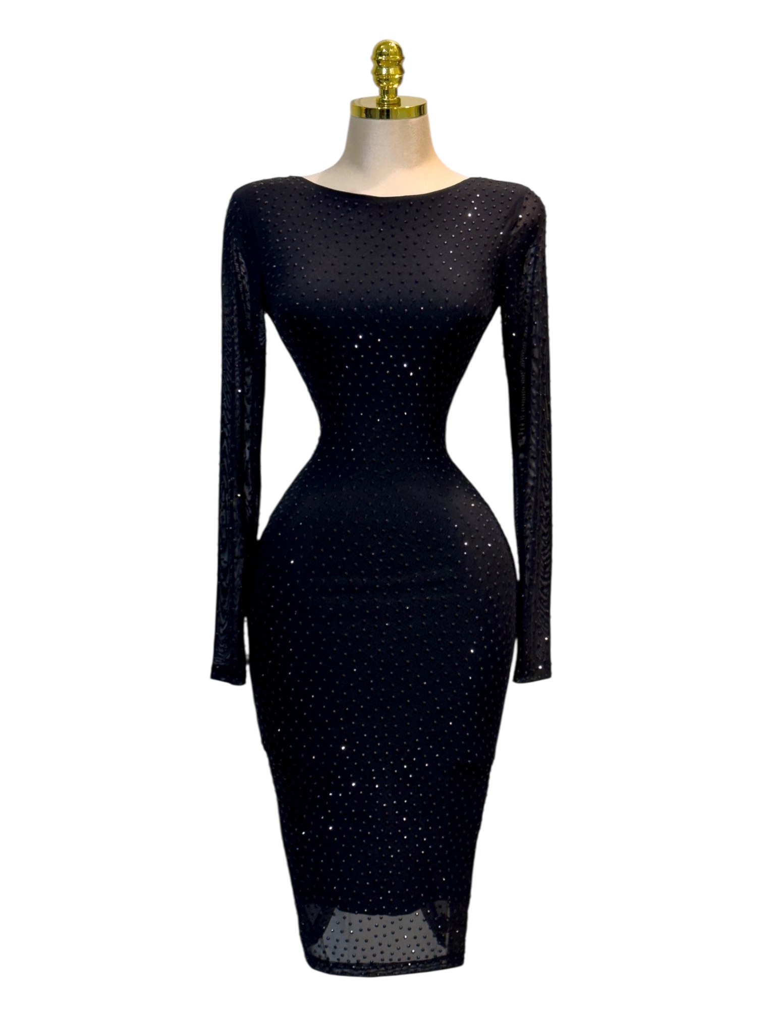 Vestido Negro Con Piedras - Image 2