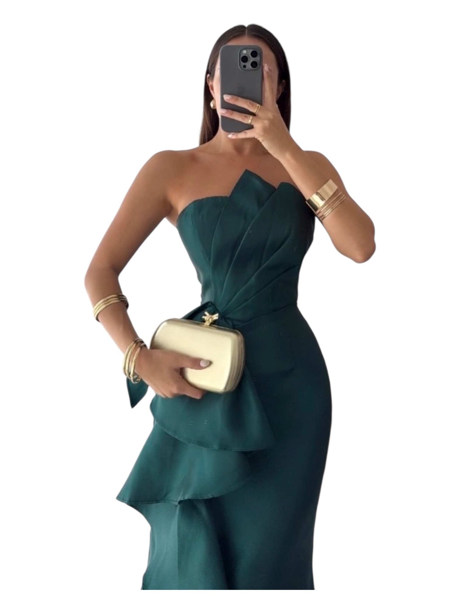 Vestido Verde Strapless - Image 3
