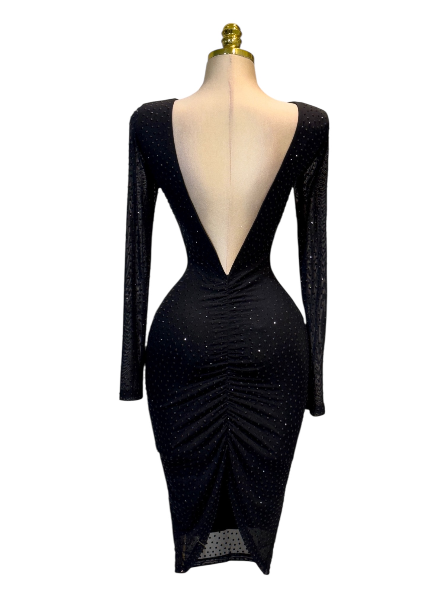 Vestido Negro Con Piedras - Image 3