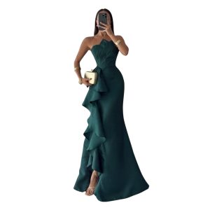 Vestido Verde Strapless