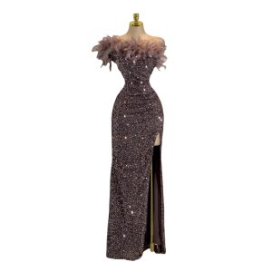 Vestido Morado De Lentejuelas