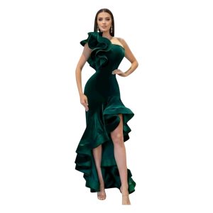 Vestido Verde De Terciopelo