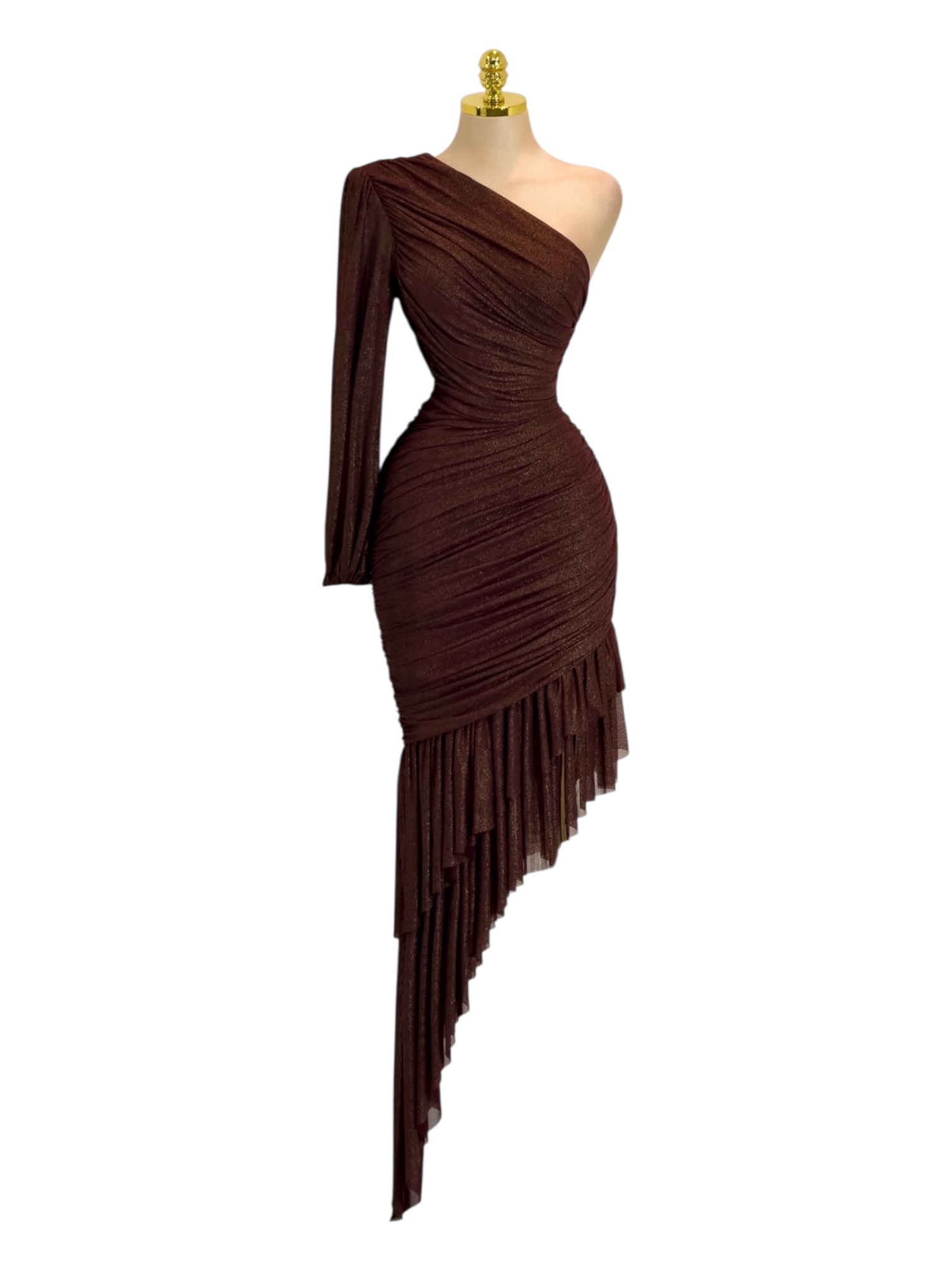 Vestido Vino Con Una Manga - Image 2