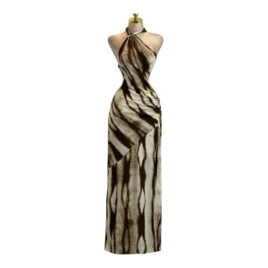 Vestido Estampado Con Abertura Lateral