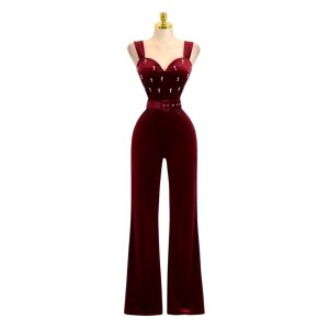 Palazzo Vino Con Piedras Y Cinturón Ajustable